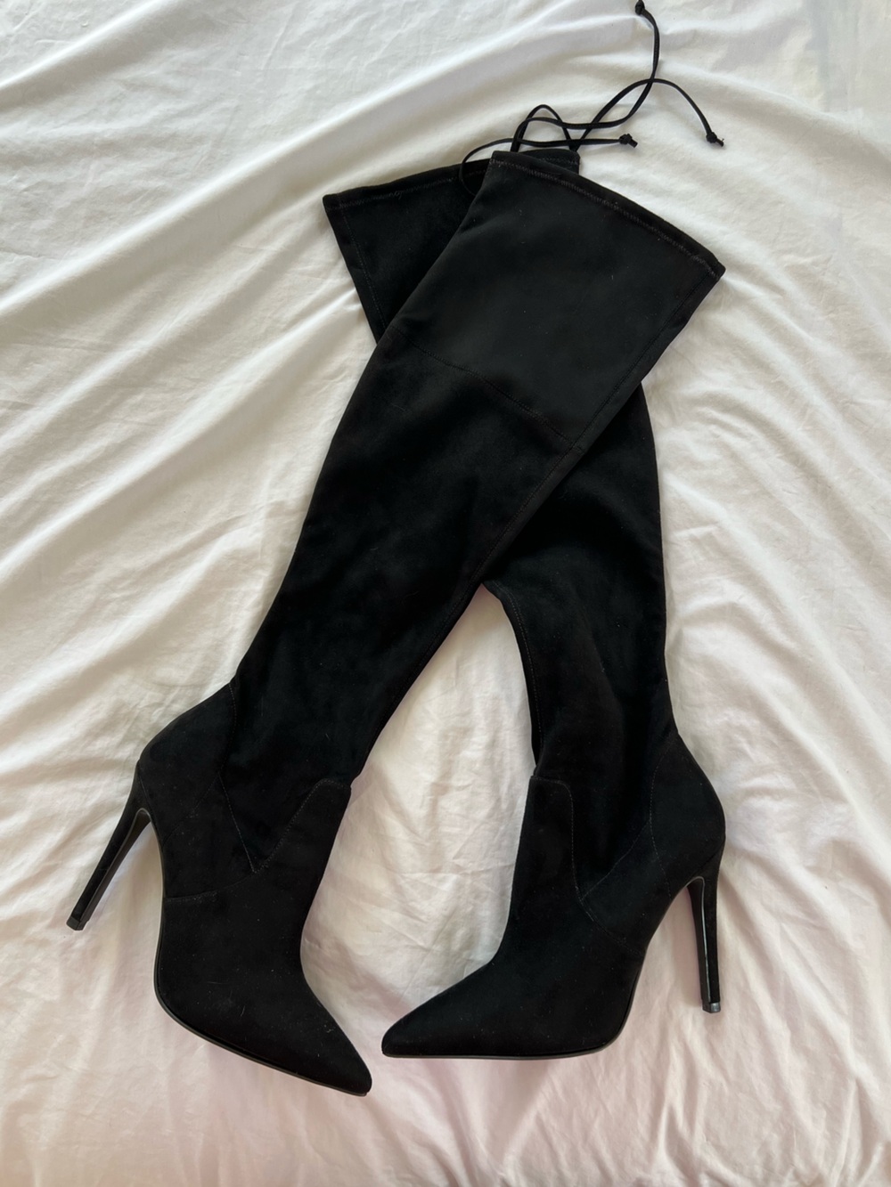 GUESS Black Over-the-Knee Stiletto Boots - Classic Chic